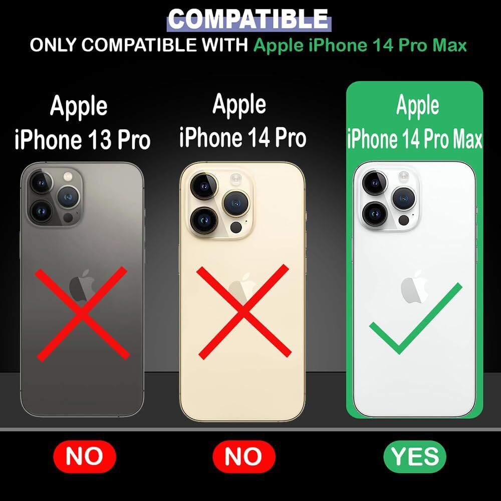 VAKIBO Megnatic Magsafe Transparent Soft with Hard back Back Cover Case With Camera Protection Ring Suitable for Apple iPhone 14 Pro Max