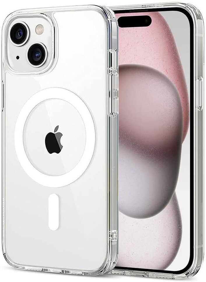 VAKIBO Megnatic Magsafe Transparent Soft with Hard back Back Cover Case With Camera Protection Ring Suitable for Apple iPhone 15 Plus