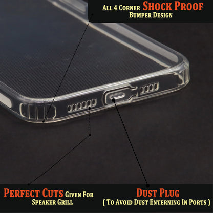 VAKIBO Super Premium Soft TPU Transparent Case With Dustplug,Side Grip,Corner Protection,lanyard Cuts,Camera Protection Suitable for iPhone 15 Pro