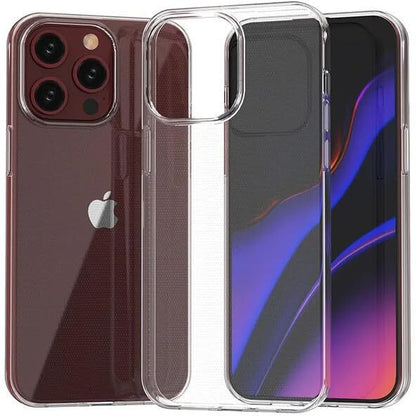 VAKIBO Premium Clear 2MM Thick Transparent Soft TPU Rubber Back Cover Case With Camera Protection Suitable for iPhone 15 Pro