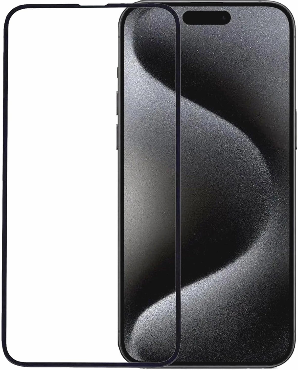 Super Premium Quality Tempered Glass Screen Guard Protector With Black Border Suitable For iPhone 15 Pro Max