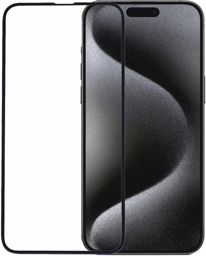 Super Premium Quality Tempered Glass Screen Guard Protector With Black Border Suitable For iPhone 15 Pro Max