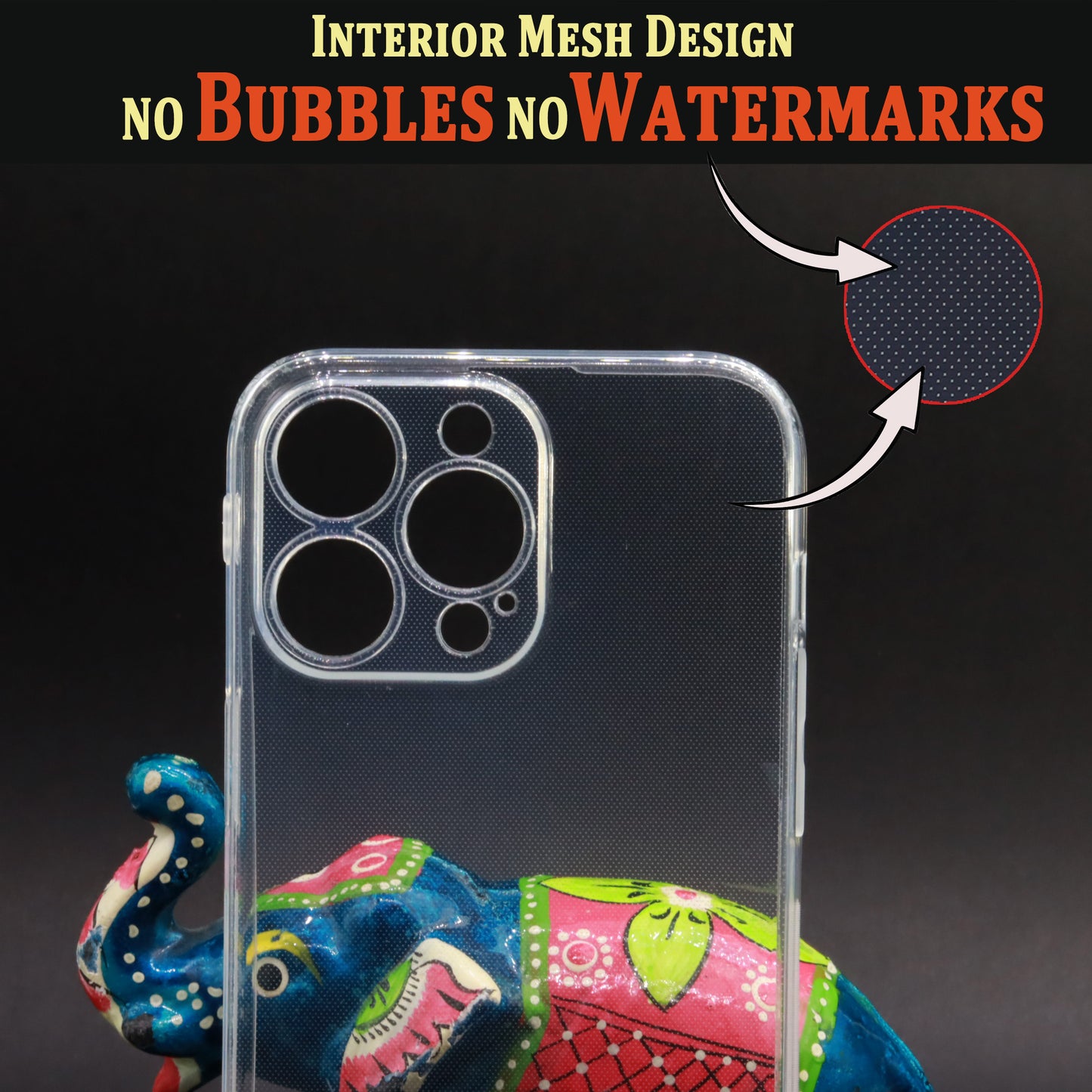 VAKIBO Super Premium Soft TPU Transparent Case With Dustplug,Side Grip,Corner Protection,lanyard Cuts,Camera Protection Suitable for iPhone 15 Pro Max