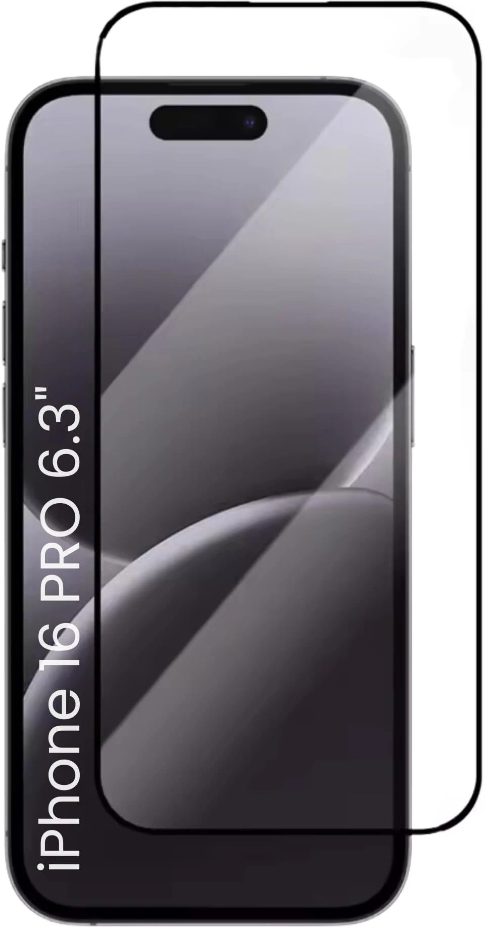 Super Premium Quality Tempered Glass Screen Guard Protector With Black Border Suitable For iPhone 16 Pro