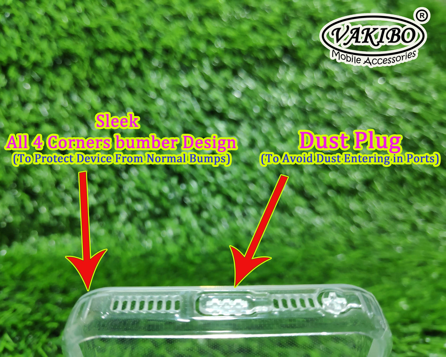 VAKIBO Super Premium Soft TPU Transparent Case With Dustplug,Side Grip,Corner Protection,lanyard Cuts,Camera Protection Suitable for iPhone 5, 5s ,SE OLD Model