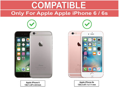 VAKIBO Best Selling Black and Transparent Back Cover Case Made With Soft TPU and Acrylic With 4 Corner and Camera Protection Suitable for Apple iPhone 6