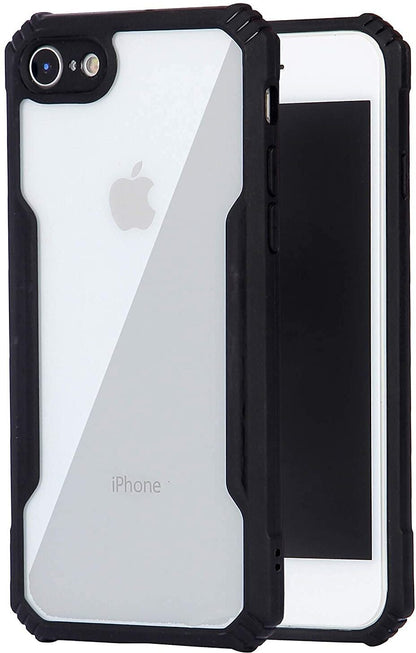 VAKIBO Best Selling Black and Transparent Back Cover Case Made With Soft TPU and Acrylic With 4 Corner and Camera Protection Suitable for Apple iPhone 6