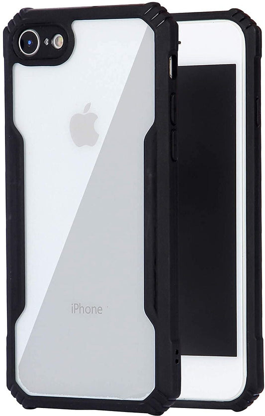 VAKIBO Best Selling Black and Transparent Back Cover Case Made With Soft TPU and Acrylic With 4 Corner and Camera Protection Suitable for Apple iPhone 6