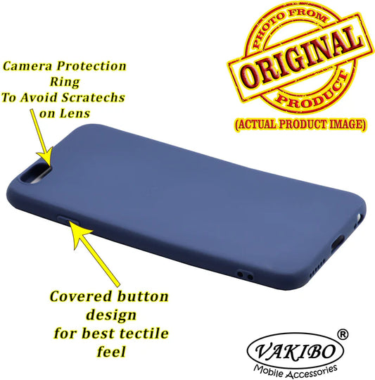 VAKIBO 1.2 MM Thick Blue Coloured Soft TPU Rubber Back Cover Case With Camera Protection Ring Suitable for Apple iPhone 8