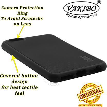 VAKIBO Niukin Dotted Design Black Coloured Soft TPU Rubber Back Cover Case With Camera Protection Ring Suitable for Apple iPhone 6