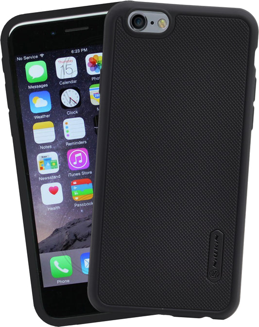 VAKIBO Niukin Dotted Design Black Coloured Soft TPU Rubber Back Cover Case With Camera Protection Ring Suitable for Apple iPhone 6