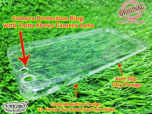 VAKIBO Super Premium Soft TPU Transparent Case With Dustplug,Side Grip,Corner Protection,lanyard Cuts,Camera Protection Suitable for iPhone 6 Plus