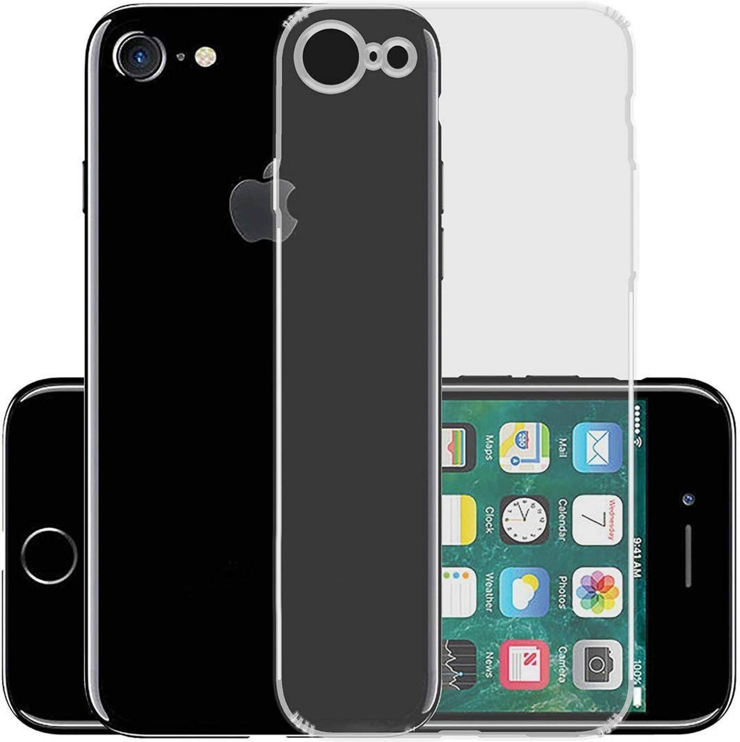 VAKIBO Super Premium Soft TPU Transparent Case With Dustplug,Side Grip,Corner Protection,lanyard Cuts,Camera Protection Suitable for iPhone 6 Plus