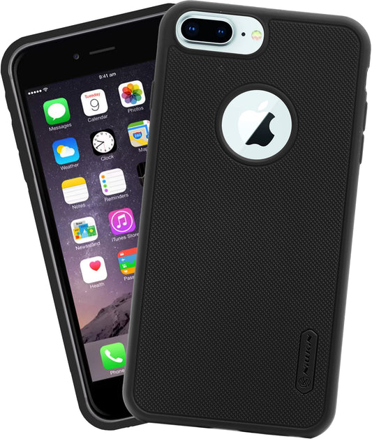 VAKIBO Niukin Dotted Design Black Coloured Soft TPU Rubber Back Cover Case With Camera Protection Ring Suitable for Apple iPhone 6 Plus