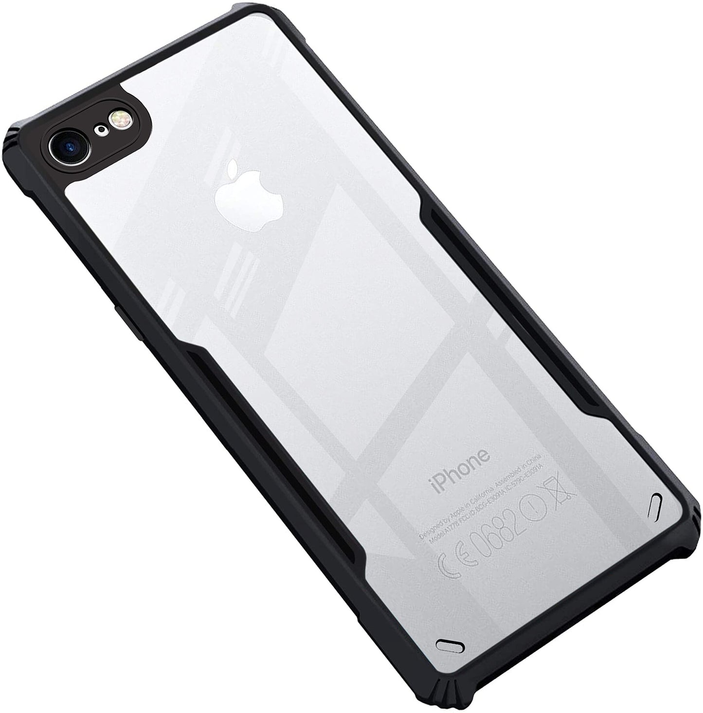 VAKIBO Best Selling Black and Transparent Back Cover Case Made With Soft TPU and Acrylic With 4 Corner and Camera Protection Suitable for Apple iPhone 7