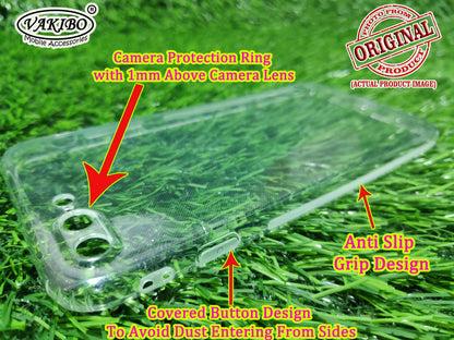 VAKIBO Super Premium Soft TPU Transparent Case With Dustplug,Side Grip,Corner Protection,lanyard Cuts,Camera Protection Suitable for iPhone 8 Plus