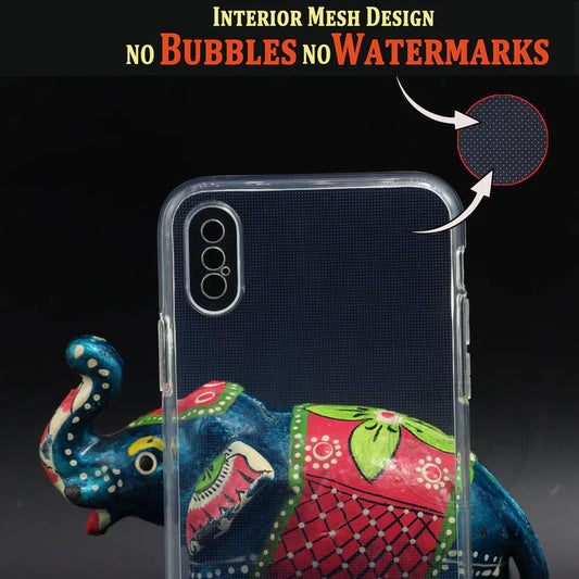VAKIBO Premium Clear 2MM Thick Transparent Soft TPU Rubber Back Cover Case With Camera Protection Suitable for Apple iPhone XS