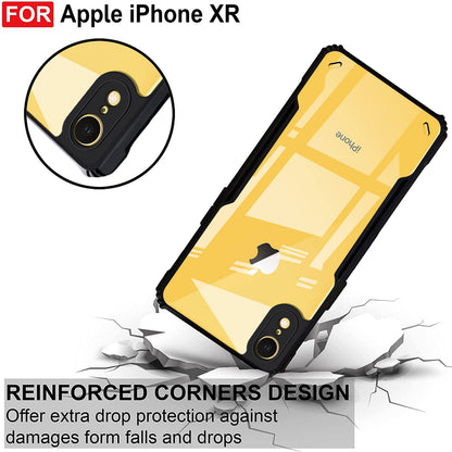 VAKIBO Best Selling Black and Transparent Back Cover Case Made With Soft TPU and Acrylic With 4 Corner and Camera Protection Suitable for Apple iPhone XR