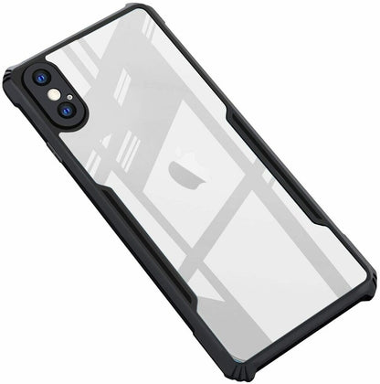 VAKIBO Best Selling Black and Transparent Back Cover Case Made With Soft TPU and Acrylic With 4 Corner and Camera Protection Suitable for Apple iPhone XS Max
