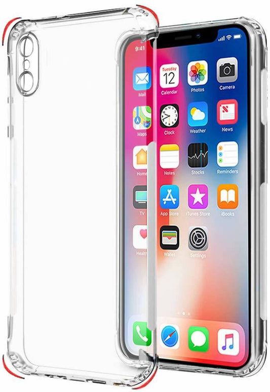VAKIBO Super Premium Soft TPU Transparent Case With Dustplug,Side Grip,Corner Protection,lanyard Cuts,Camera Protection Suitable for iPhone XS MAX