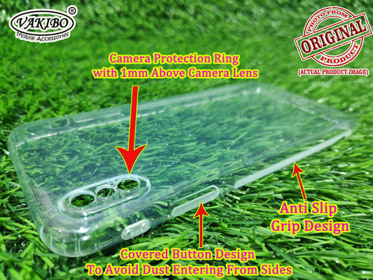 VAKIBO Super Premium Soft TPU Transparent Case With Dustplug,Side Grip,Corner Protection,lanyard Cuts,Camera Protection Suitable for iPhone XS MAX