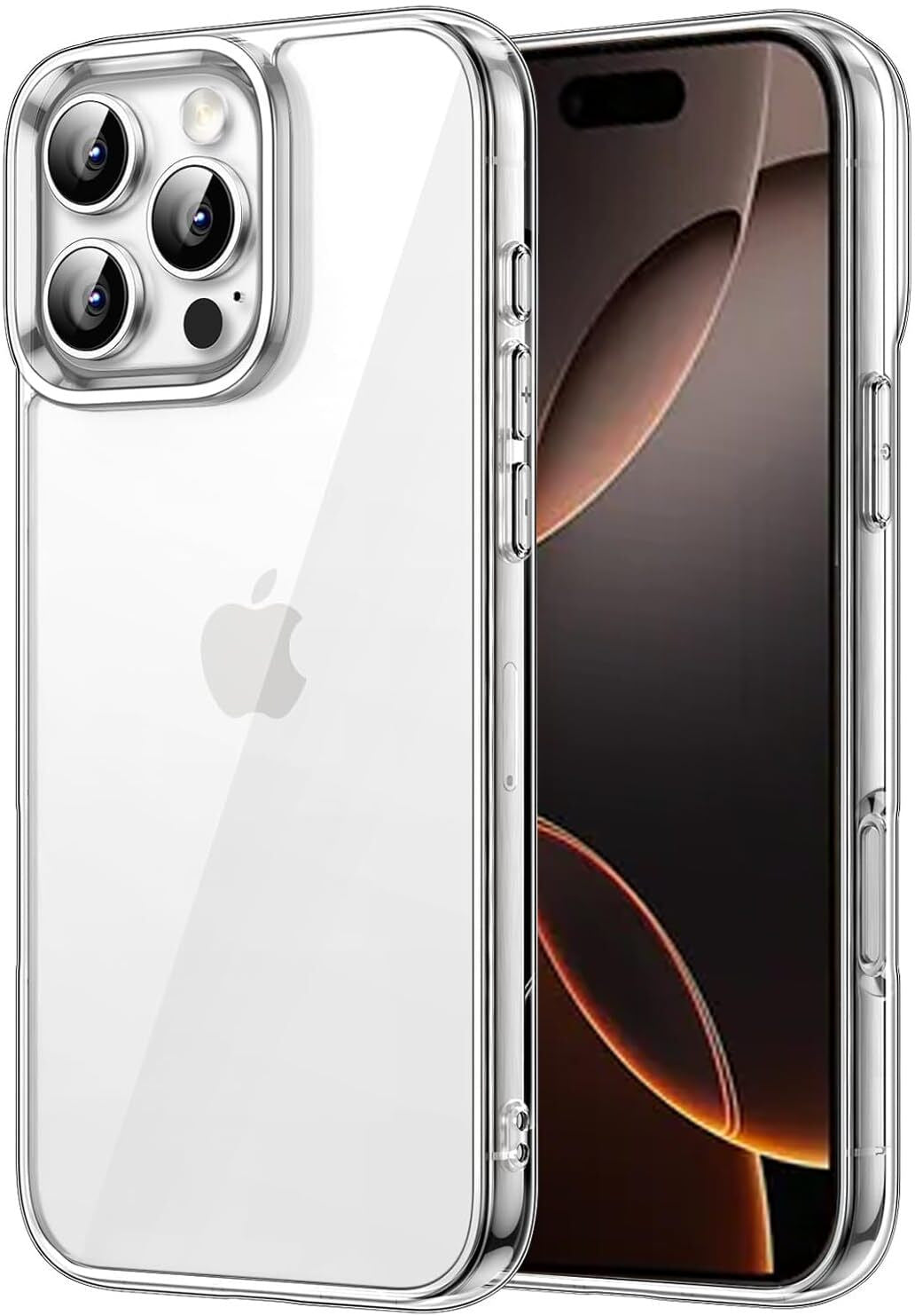 VAKIBO Premium Clear 2MM Thick Transparent Soft TPU Rubber Back Cover Case With Camera Protection Suitable for iPhone 16 Pro