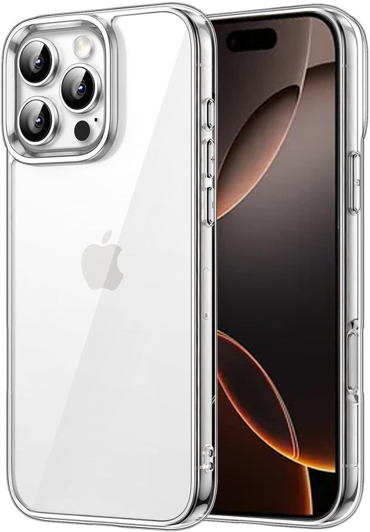 VAKIBO Premium Clear 2MM Thick Transparent Soft TPU Rubber Back Cover Case With Camera Protection Suitable for iPhone 16 Pro