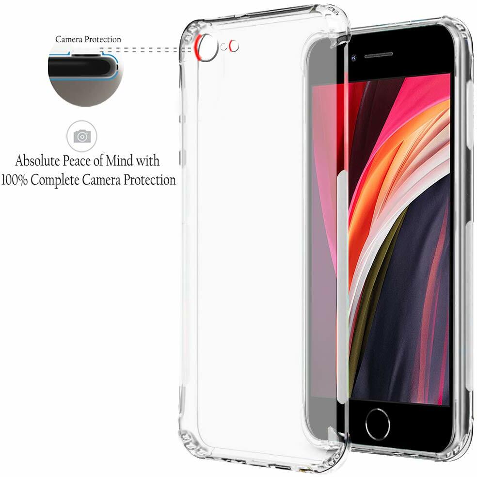 VAKIBO Super Premium Soft TPU Transparent Case With Dustplug,Side Grip,Corner Protection,lanyard Cuts,Camera Protection Suitable for iPhone 6