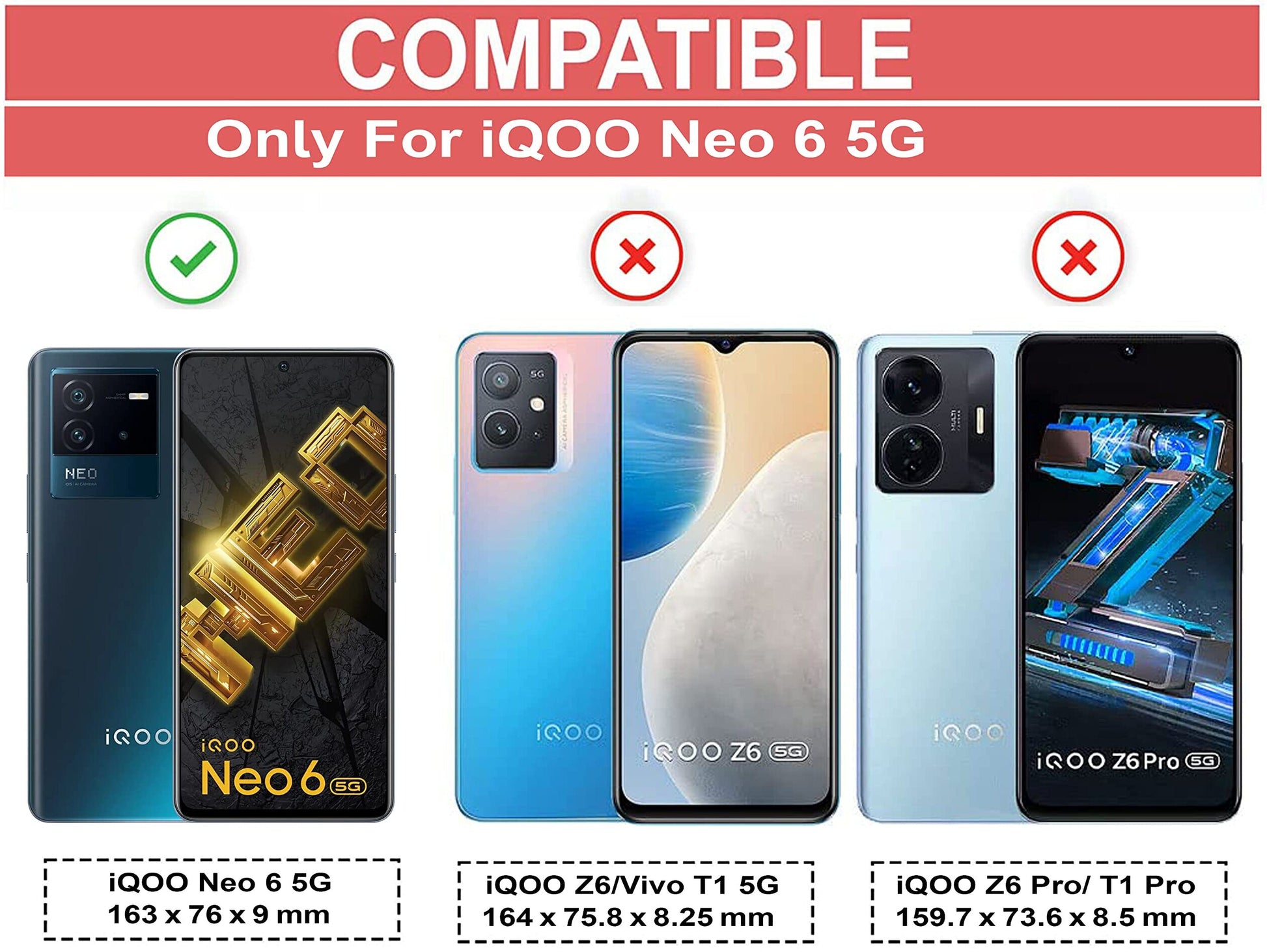 VAKIBO Super Premium Black Border Transparent Case With Corner Protection & Camera Protection Suitable for iQOO 6