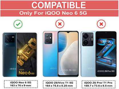 VAKIBO Super Premium Black Border Transparent Case With Corner Protection & Camera Protection Suitable for iQOO 6