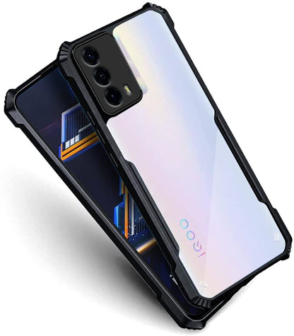 VAKIBO Super Premium Black Border Transparent Case With Corner Protection & Camera Protection Suitable for iQOO Z5