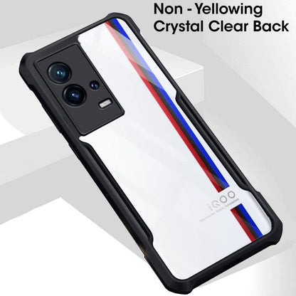 VAKIBO Super Premium Black Border Transparent Case With Corner Protection & Camera Protection Suitable for iQOO 9