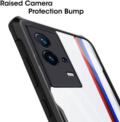 VAKIBO Super Premium Black Border Transparent Case With Corner Protection & Camera Protection Suitable for iQOO 9
