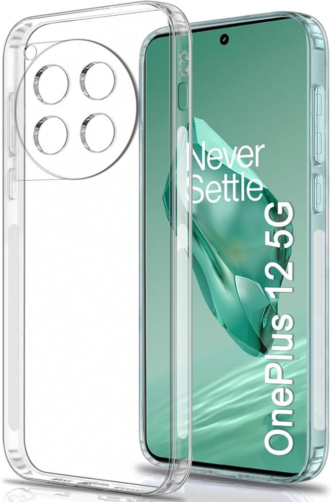 VAKIBO Premium Clear 1.5MM Thick Transparent Soft TPU Rubber Back Cover Case With Camera Protection Suitable for OnePlus 12