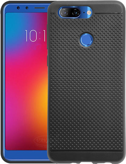 VAKIBO Dotted Design Black Coloured Soft TPU Back Cover Case Suitable for Lenovo K9