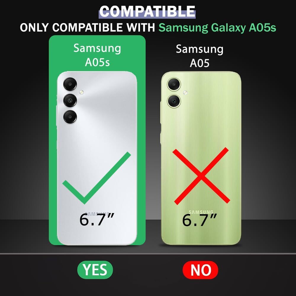 VAKIBO Best Selling Black and Transparent Back Cover Case Made With Soft TPU and Acrylic With 4 Corner and Camera Protection Suitable for Samsung Galaxy A05S