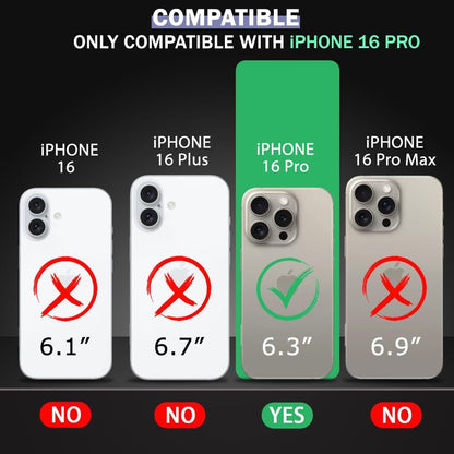 VAKIBO Premium Clear 1.5MM Thick Transparent Soft TPU Rubber Back Cover Case With Camera Protection Suitable for Apple iPhone 16 Pro