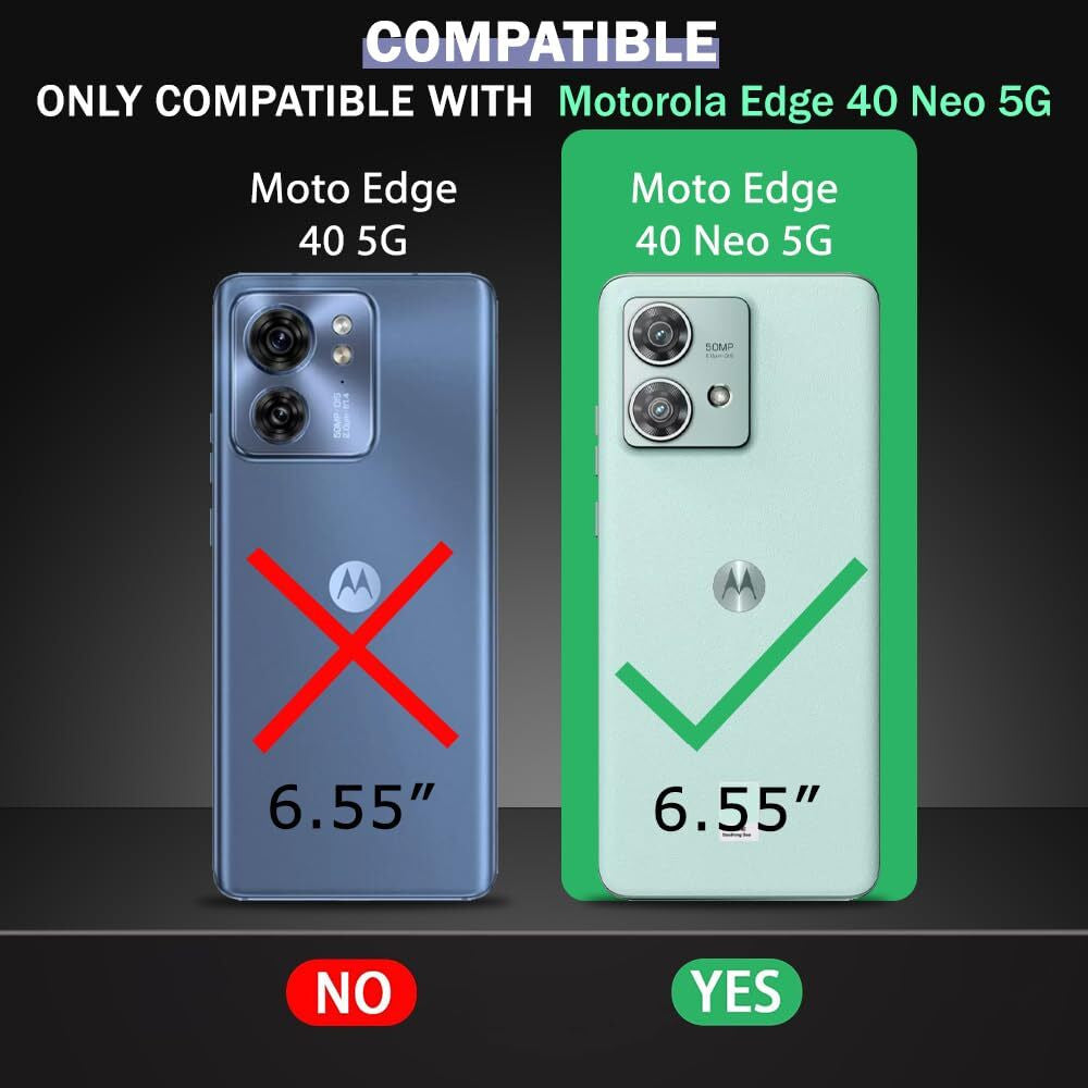 VAKIBO Premium Clear 2MM Thick Transparent Soft TPU Rubber Back Cover Case With Camera Protection Suitable for Moto Edge 40 Neo