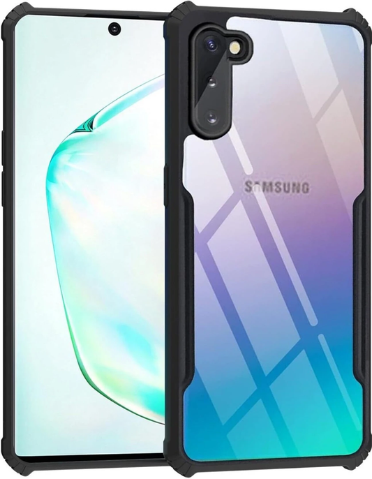 VAKIBO Best Selling Black and Transparent Coloured Made With Soft TPU and Acrylic Back Cover Case With 4 Corner and Camera Protection Suitable for Samsung Galaxy Note 10