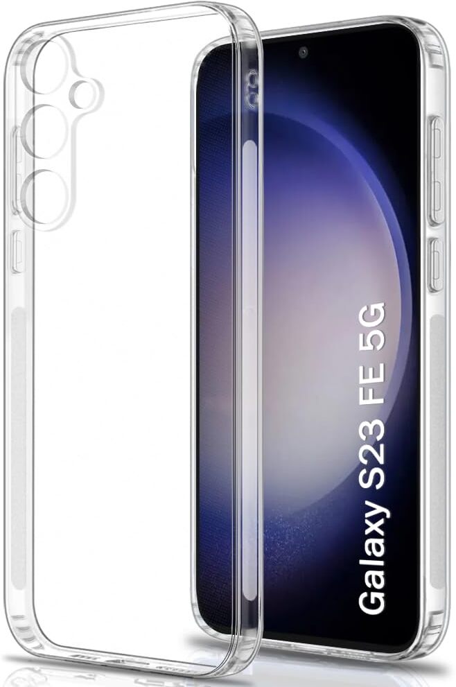 VAKIBO Premium Clear 1.5MM Thick Transparent Soft TPU Rubber Back Cover Case With Camera Protection Suitable for Samsung S23 FE