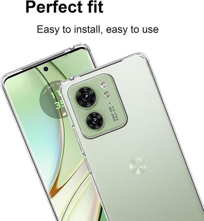 VAKIBO Premium Clear 2MM Thick Transparent Soft TPU Rubber Back Cover Case With Camera Protection Suitable for Moto Edge 40