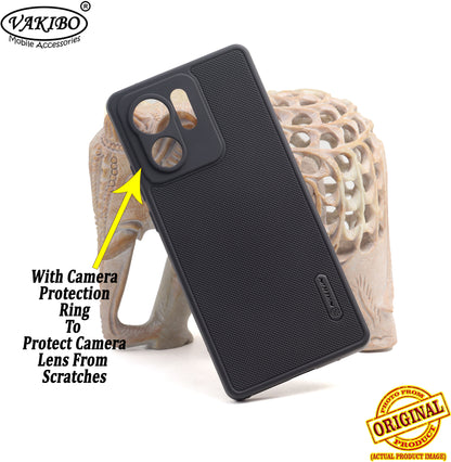 VAKIBO Niukin Dotted Design Black Coloured Soft TPU Rubber Back Cover Case With Camera Protection Ring Suitable for Moto Edge 40