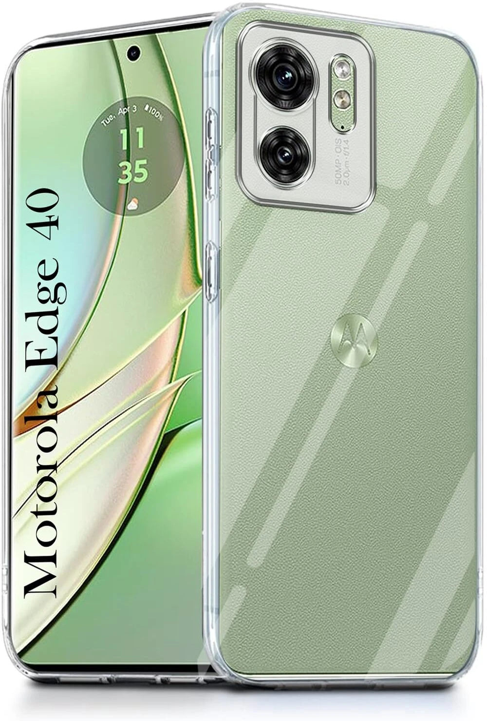 VAKIBO Premium Clear 1.5MM Thick Transparent Soft TPU Rubber Back Cover Case With Camera Protection Suitable for Moto Edge 40