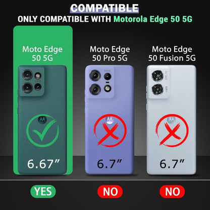 VAKIBO Best Selling Green Coloured Made With Soft TPU and Acrylic Back Cover Case With 4 Corner and Camera Protection Suitable for Moto Edge 50
