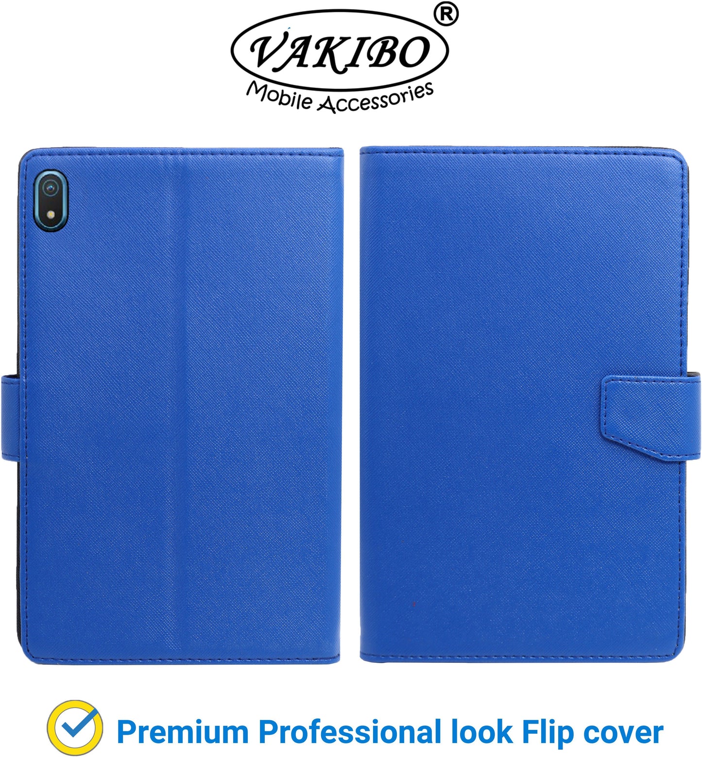 VAKIBO Mercury Premium Blue Coloured made With Canvas and TPU Flip Cover Case Suitable for Nokia Tab T20