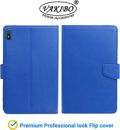 VAKIBO Mercury Premium Blue Coloured made With Canvas and TPU Flip Cover Case Suitable for Nokia Tab T20