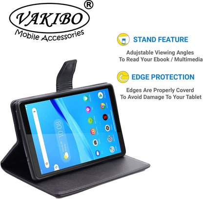 VAKIBO Mercury Premium Purple Coloured made With Canvas and TPU Flip Cover Case Suitable for Nokia Tab T20