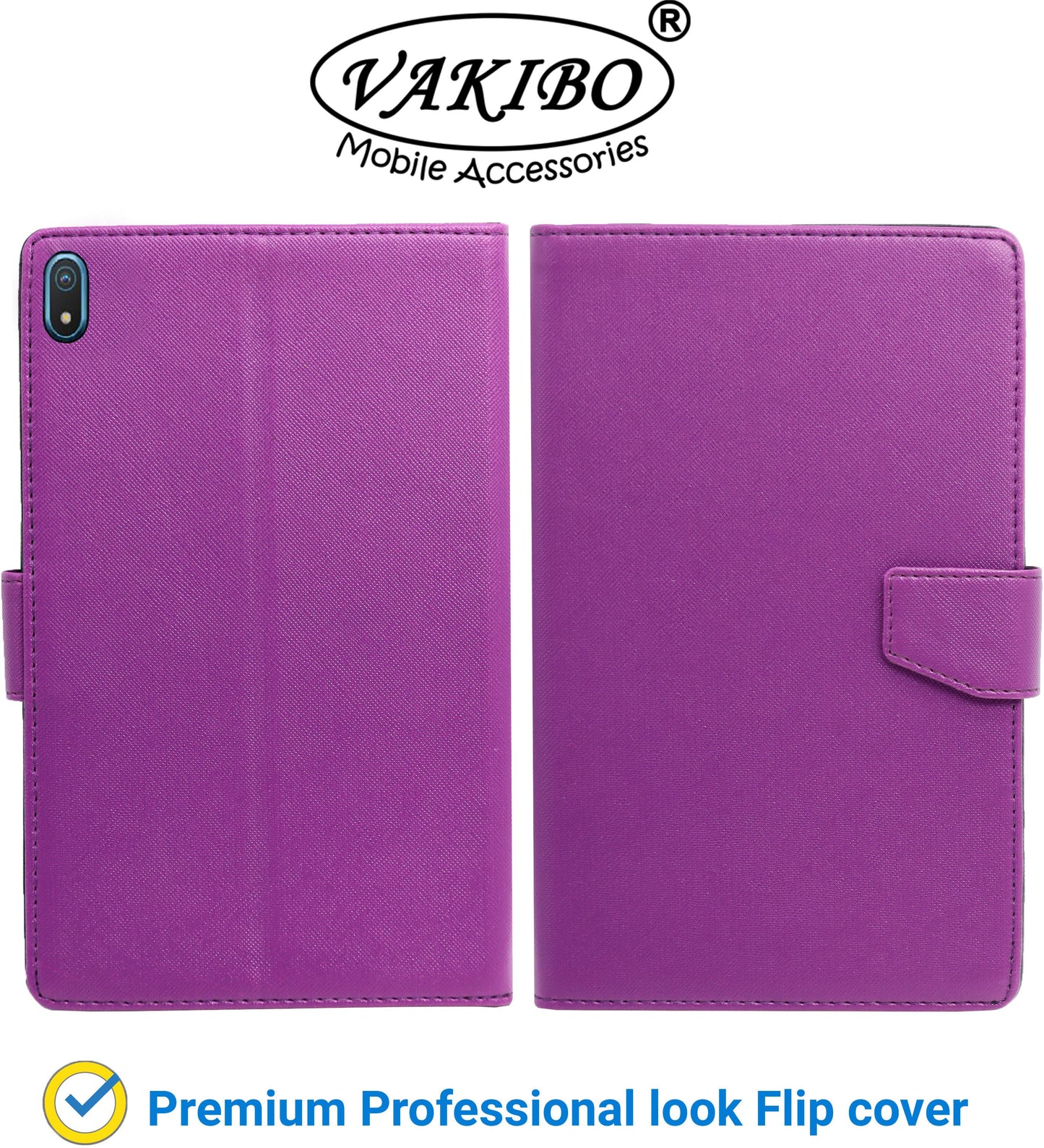 VAKIBO Mercury Premium Purple Coloured made With Canvas and TPU Flip Cover Case Suitable for Nokia Tab T20