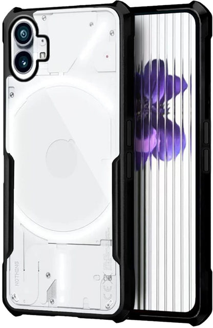 VAKIBO Super Premium Black Border Transparent Case With Corner Protection & Camera Protection Suitable for Nothing Phone 1