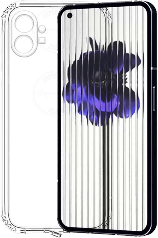 VAKIBO Super Premium Soft TPU Transparent Case With Dustplug,Side Grip,Corner Protection,lanyard Cuts,Camera Protection Suitable for Nothing Phone 1